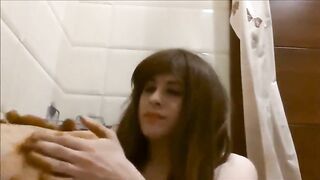 Kinky cute redhead shemale