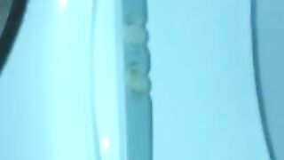 Evening poop in the toilet