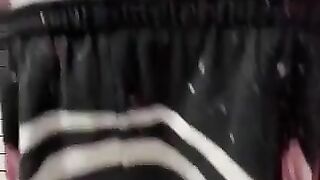 Curvy lady rubbing shit and masturbating