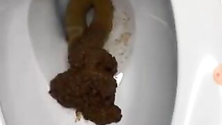 Cute looking blonde girl dropping heavy load