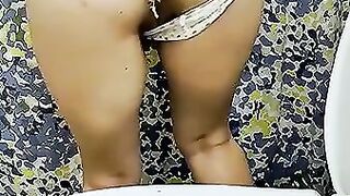 Gorgeous dark asshole babe pooping