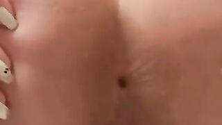 Cheeky blonde girl dropping shit