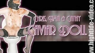 Dirty scat girl enjoying cock and dildo