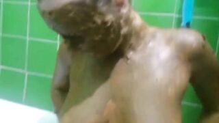 Poop covered blonde girl sucking cock