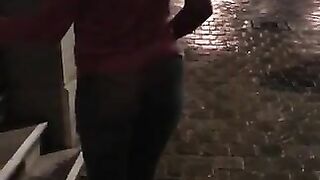 Drunk babe and public shit