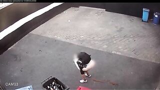 Amateur caught pooping on CCTV