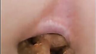 Dirty girl and tasty pooping asshole