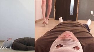 Beautiful hot brunette gal poops for slave