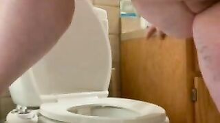 Mature Dumb Pig Taking A Sticky Shit