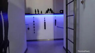 Slave getting shit pushed into her ass