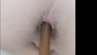 Fart and poop closeup