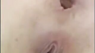 Fat pussy lady poops hard load POV