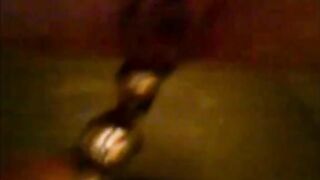 Shitting in the toilet and inserting dildo on her asshole