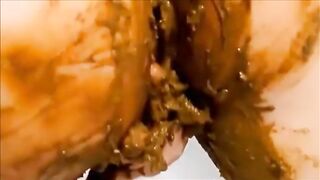 Masturbating fisting and squirting orgasm