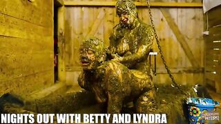 Girls in cowshit enjoying hot sex