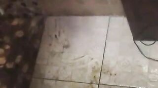 Asian hot chick taking pee and shit