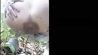 Huge sticky poop load in the forest