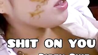 Lovely dirty lady shit eating compilation