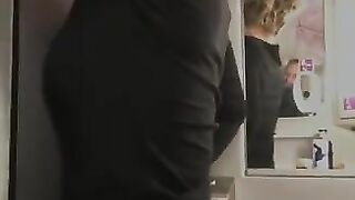 Curvy busty lady and fart teasing