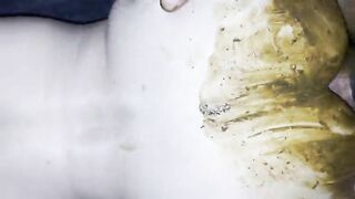 Pussy and anal scat fuck