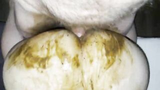 Fantastic shit covered ass fucked