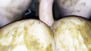 Fantastic shit covered ass fucked