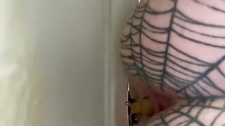 Mature horny lady and pooping nicely