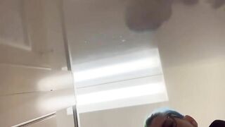 Mature lady poops hard pov