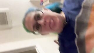 Yellow hard turd from sweet tattooed ass