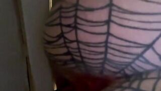 Yellow hard turd from sweet tattooed ass