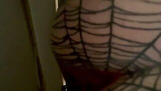 Yellow hard turd from sweet tattooed ass