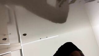 Tattooed ass pov closeup poop