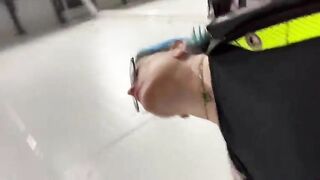 Chubby amateur punk lady pooping pov