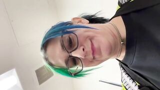 Slutty mature lady pooping pov