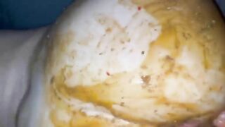 Lady covered in shit while getting nailed