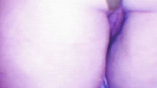 Massive belly lady smearing shit