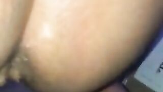Black booty lady scat fuck closeup