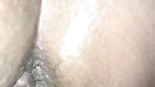 Black booty lady scat fuck closeup