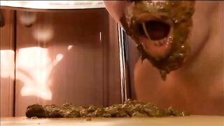 Milf eating sticky shit