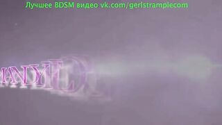 Lovely blonde babe and sticky poop in the kitchen