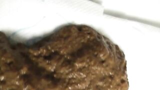 Wet soft poop closeup