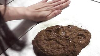 Pee and poop closeup