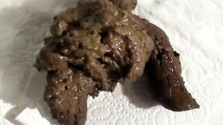 Soft long poop from cute ass