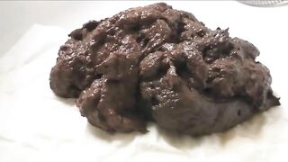 Cheeky bubble butt and long sticky poop