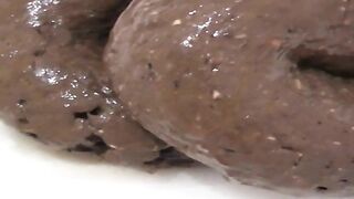 Smooth creamy poop from horny milf