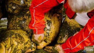 Manure Sports Cheerleaders Warmup in Cowshit