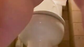 Massive titty bbw lady pooping