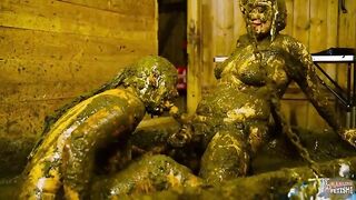 Nights out with Betty and Lyndra showering with cowshit