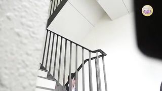 Office lady caught pooping in toilet