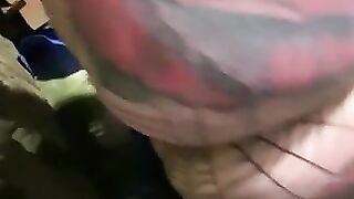 Marvelous chubby milf poops in the warehouse